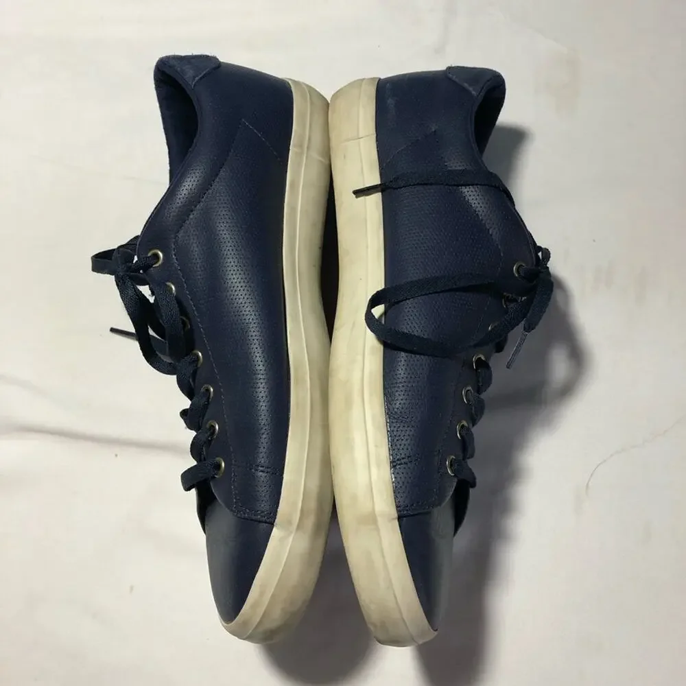 Polo Ralph Lauren longwood blue cowhide leather suede lace up sneakers mens 12